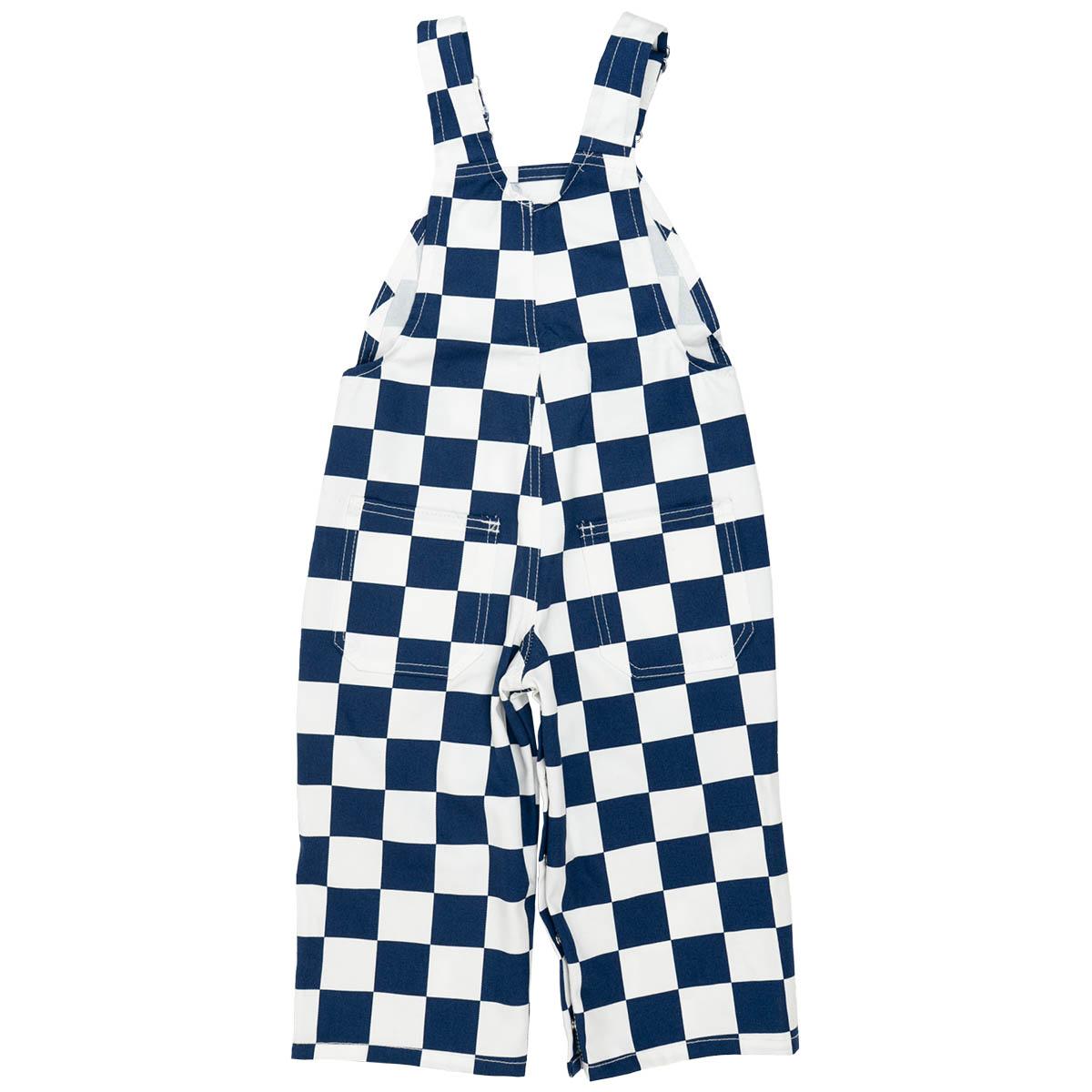 Game bibs overalls toddler navy and white checkered